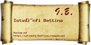 Istvánfi Bettina névjegykártya