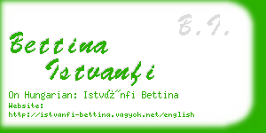 bettina istvanfi business card